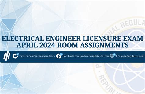 ROOM ASSIGNMENTS: April 2024 Registered Electrical Engineer Licens.